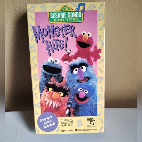 Sesame Street Other - Sesame Street Monster Hits 1990 Vintage VHS Kids Show Jim Henson Muppets